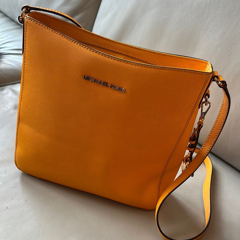 Michael Kors Vibrant Orange/yellow crossbody